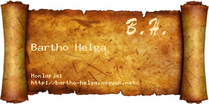 Bartho Helga névjegykártya